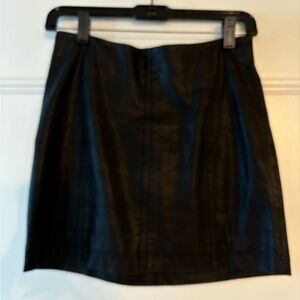 Free People Faux Leather mini skirt